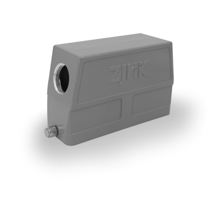 24B Metalowe okapy Wysoka konstrukcja Boczne wejście POKRYWA DOPASOWANA DO OBUDOWY HARTING HAN 24B